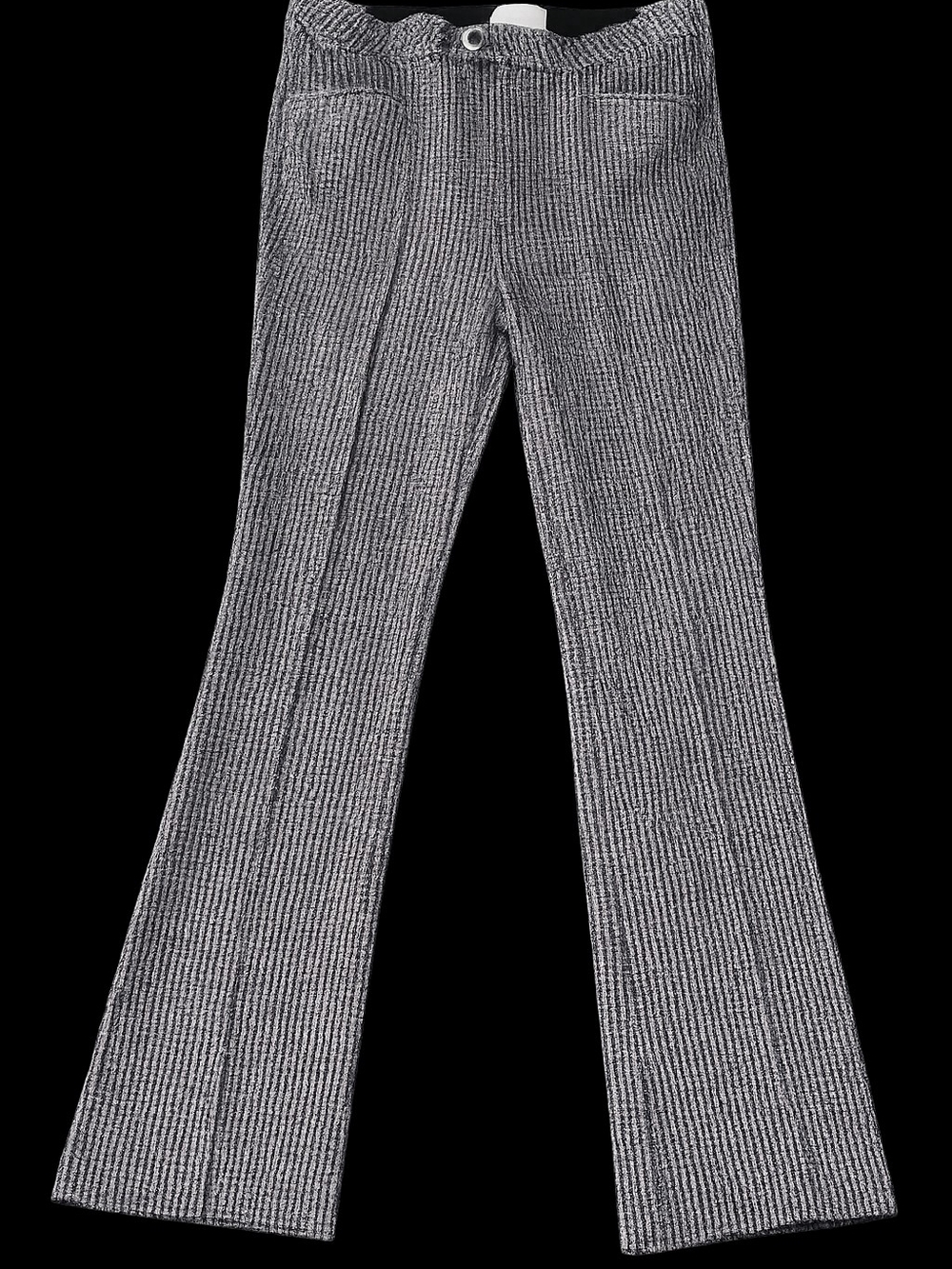 Anthropologie The Essential Trouser Black White Houndstooth Knit Flare Pants